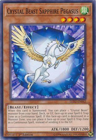 Crystal Beast Sapphire Pegasus LED2-EN042 YuGiOh Legendary Duelists: Ancient Millennium