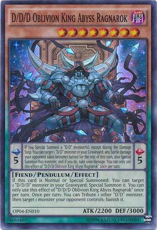 D/D/D Oblivion King Abyss Ragnarok OP04-EN010 YuGiOh OTS Tournament Pack 4