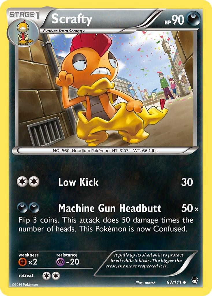 Scrafty #67 Pokemon Furious Fists