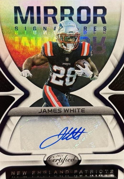 James White #MS-JWH 2021 Panini Certified Football Mirror Signatures