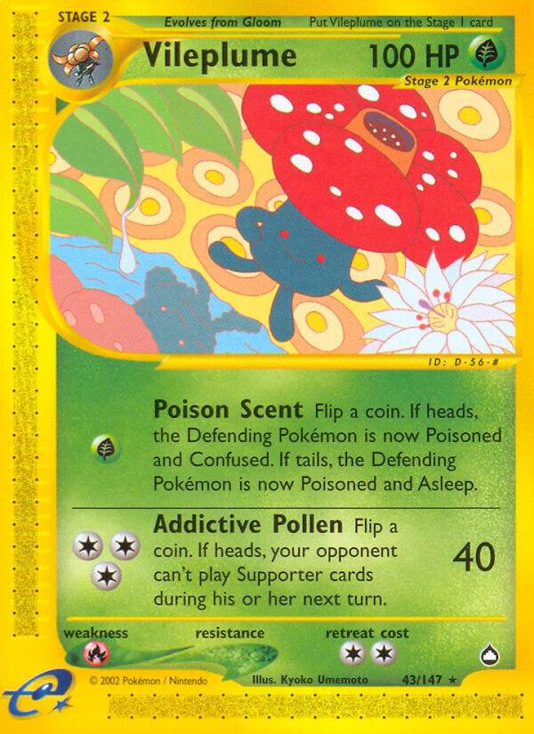 Vileplume #43 Pokemon Aquapolis