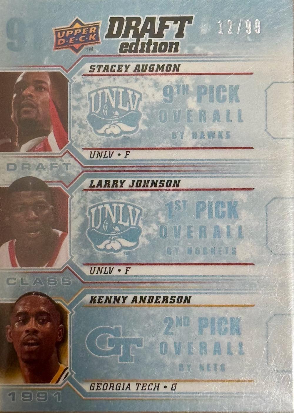 Stacey Augmon/Larry Johnson/Kenny Anderson #D-91 2009 Upper Deck Draft Edition Basketball