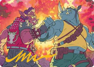 Bebop & Rocksteady Art Card