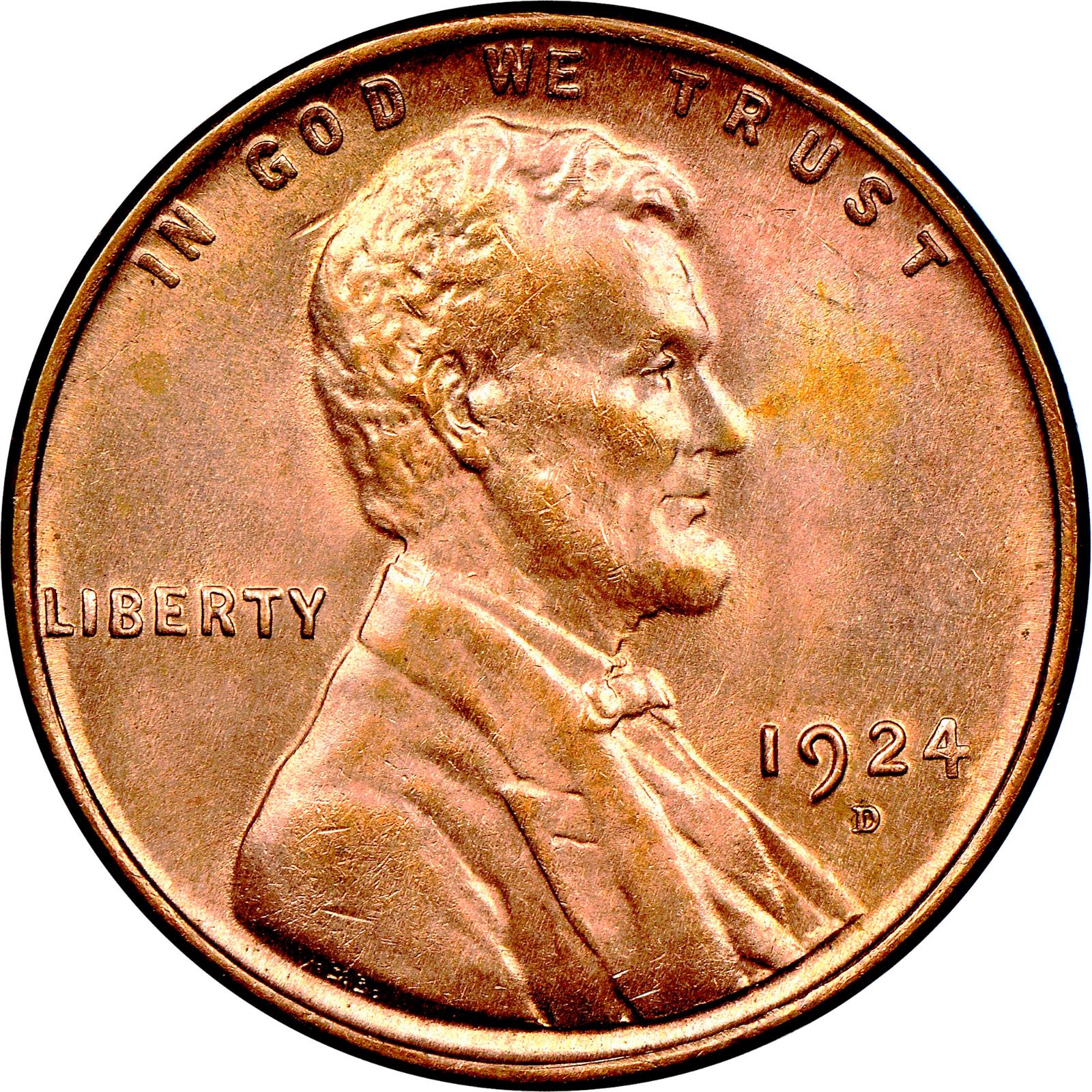 1924 D Coins Lincoln Wheat Penny