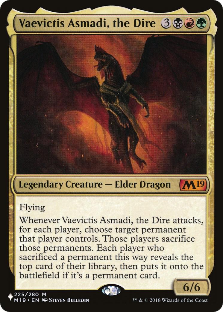 Vaevictis Asmadi, the Dire #225 Magic The List Reprints