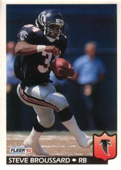 Steve Broussard #1 Football Cards 1992 Fleer