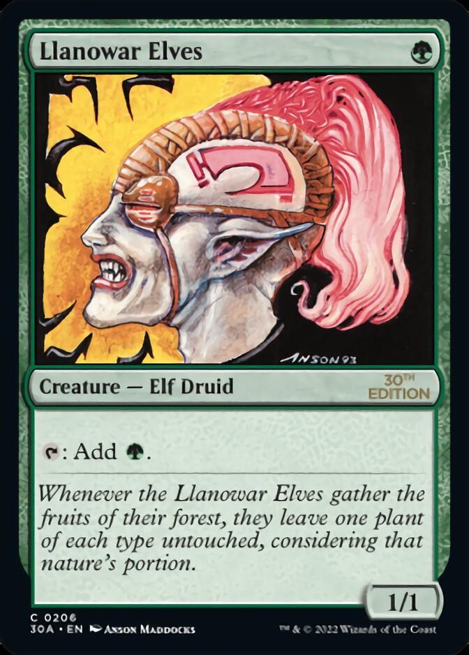 Llanowar Elves #206 Magic 30th Anniversary