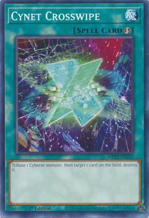 Cynet Crosswipe MP22-EN247 YuGiOh 2022 Tin of the Pharaoh's Gods Mega Pack