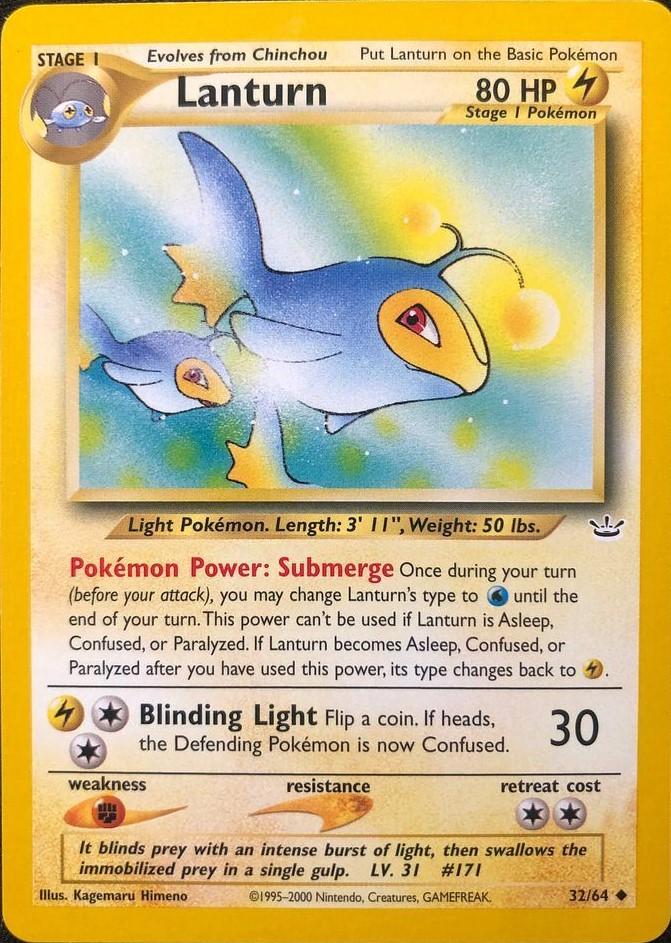 Lanturn #32 Pokemon Neo Revelation