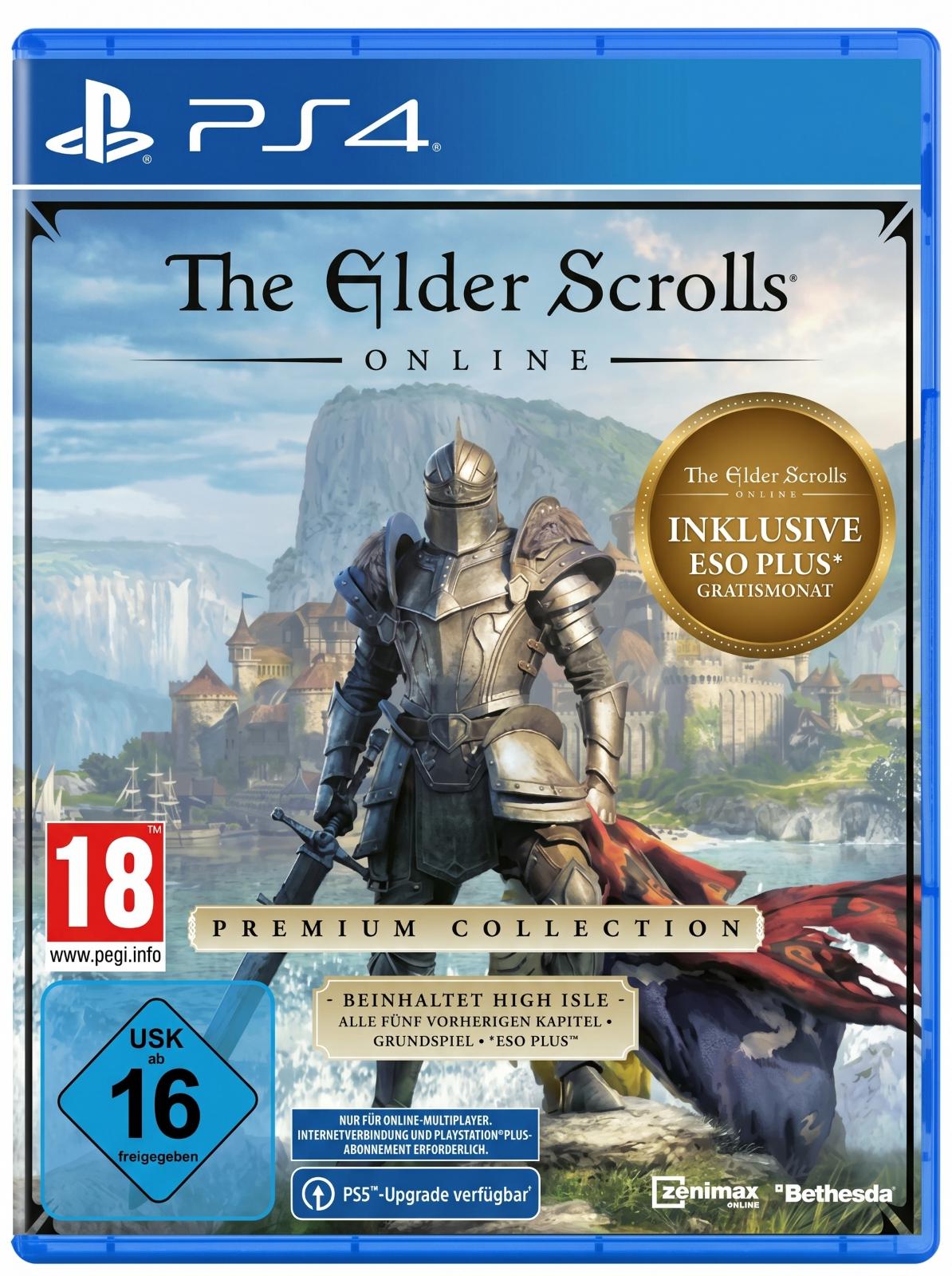 Carátula de Elder Scrolls Online: Premium Collection para PS4 (edición PAL España)