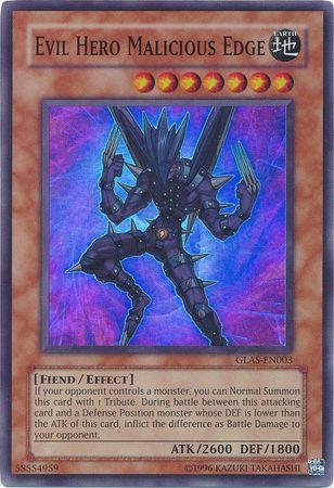 Evil HERO Malicious Edge GLAS-EN003 YuGiOh Gladiator's Assault