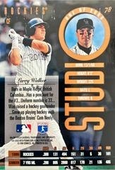 Back Of Card | Larry Walker [Bronze] Baseball Cards 1996 Studio Press Proof