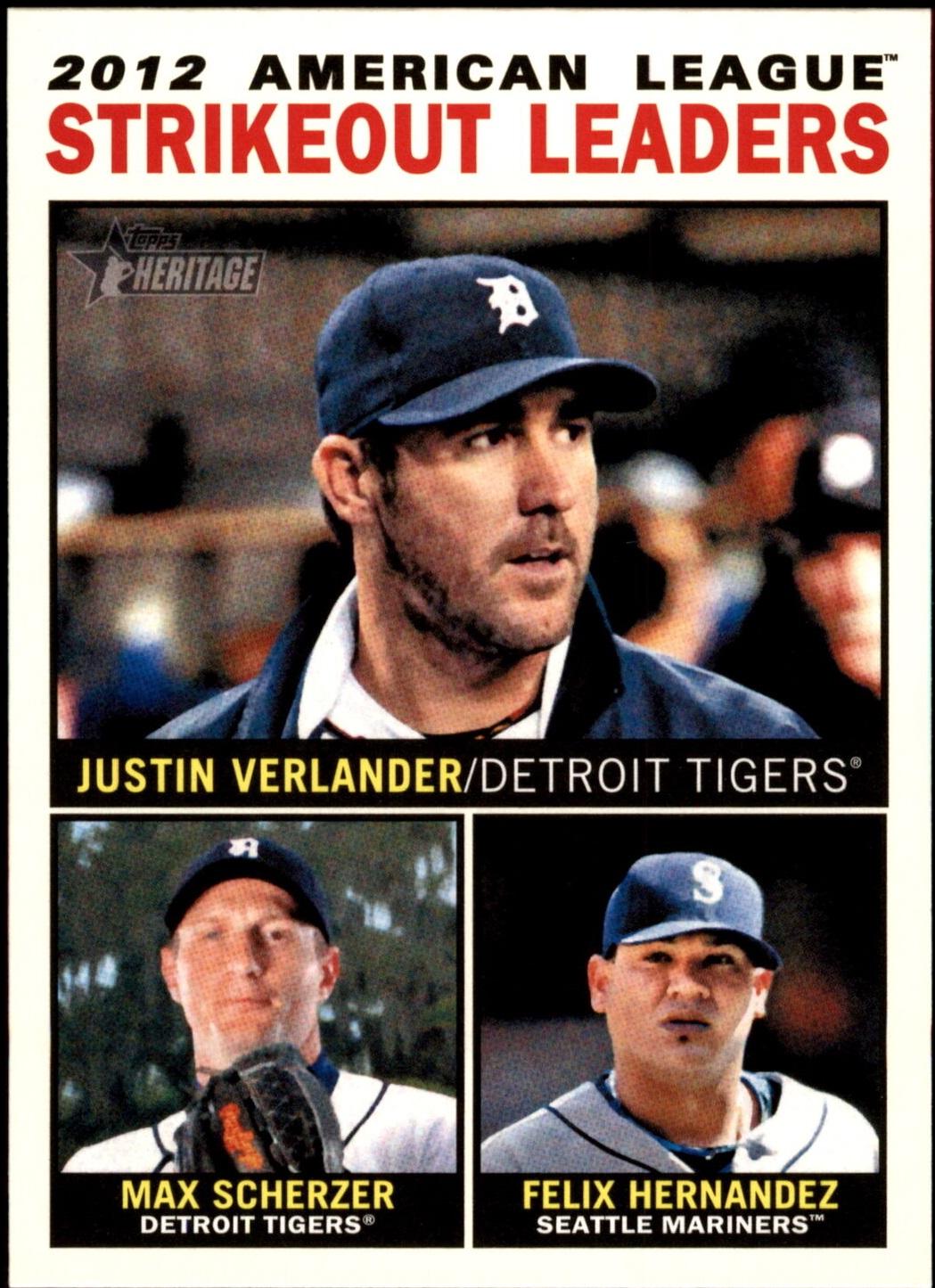 AL Strikeout Leaders #6 Baseball Cards 2013 Topps Heritage