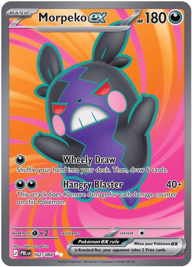 Morpeko ex #102 — Pitch Black Pokémon card