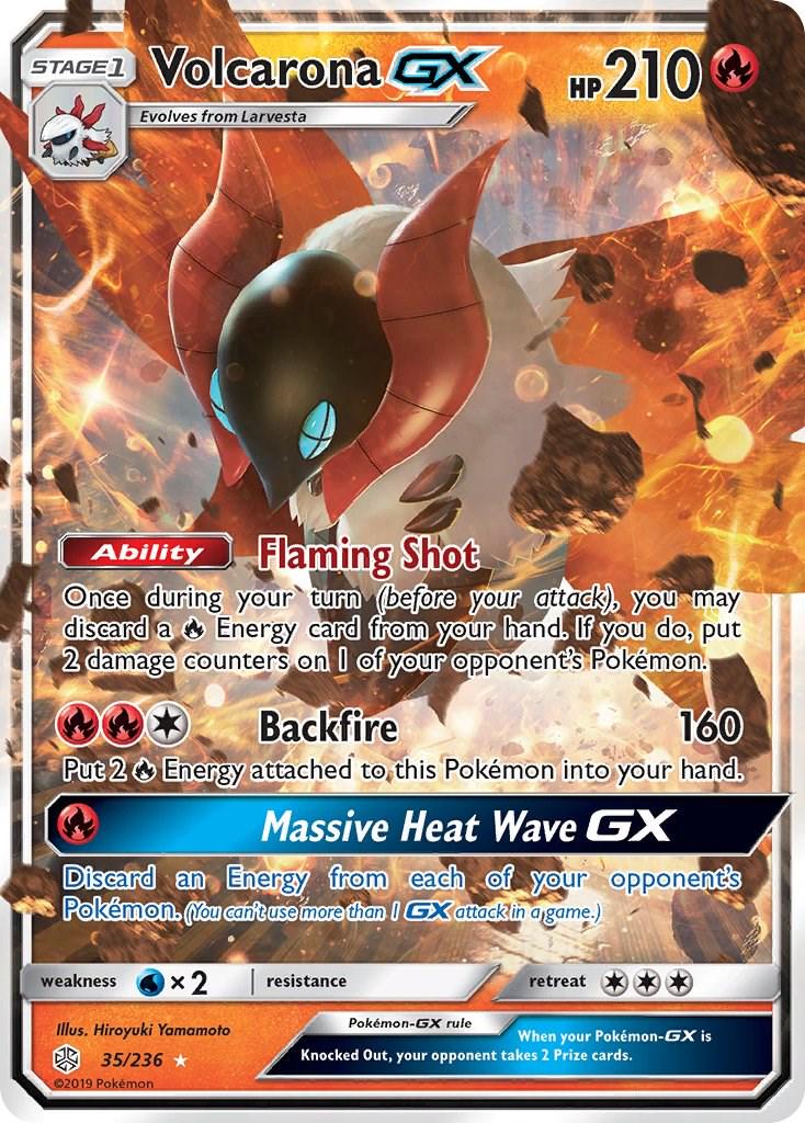 Volcarona GX #35 Pokemon Cosmic Eclipse