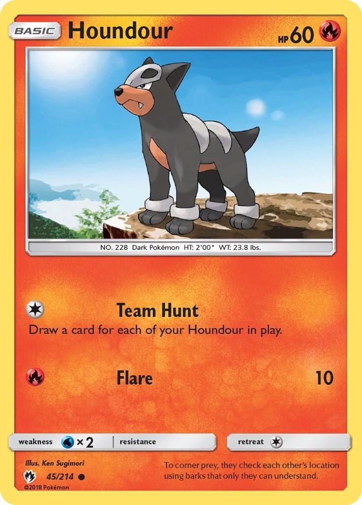 Houndour #45 Pokemon Lost Thunder