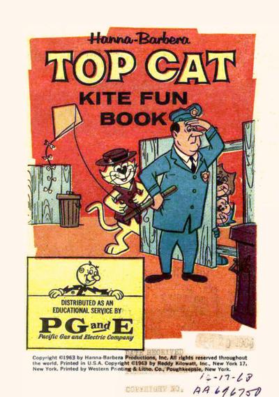 Top Cat (1963) Comic Books Kite Fun Book