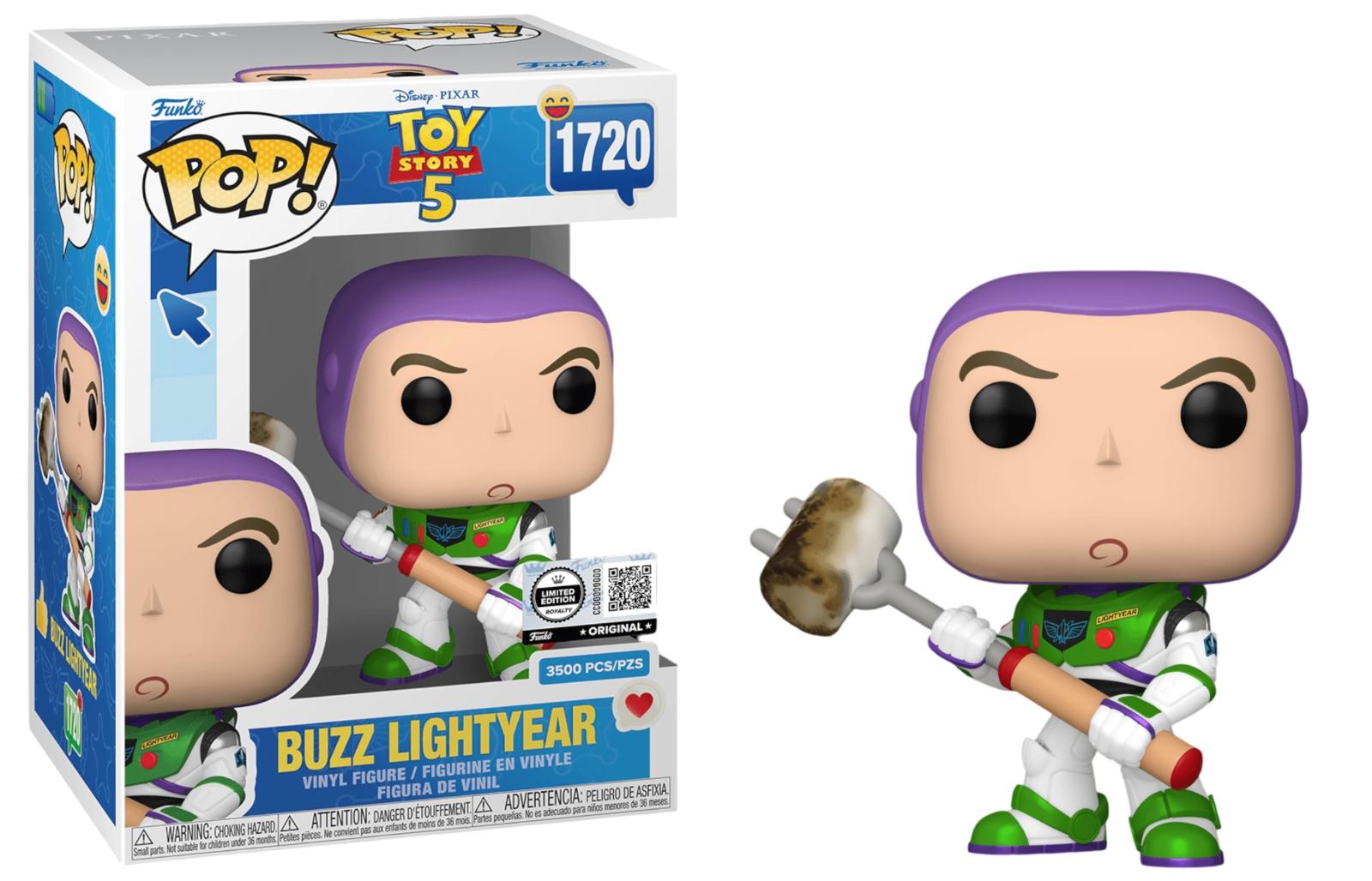 Buzz Lightyear #1720 Toy Story 5 Funko Pop box and figure