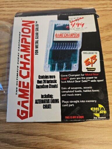 Game Champion for Metal Gear Solid Memory Card Playstation