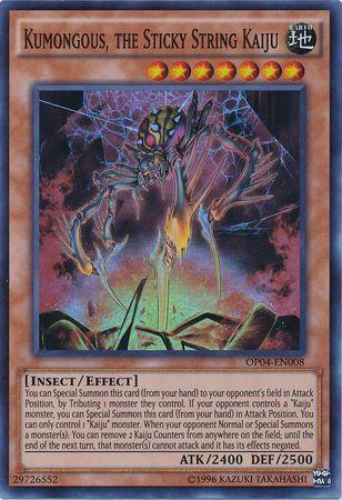 Kumongous, the Sticky String Kaiju OP04-EN008 YuGiOh OTS Tournament Pack 4