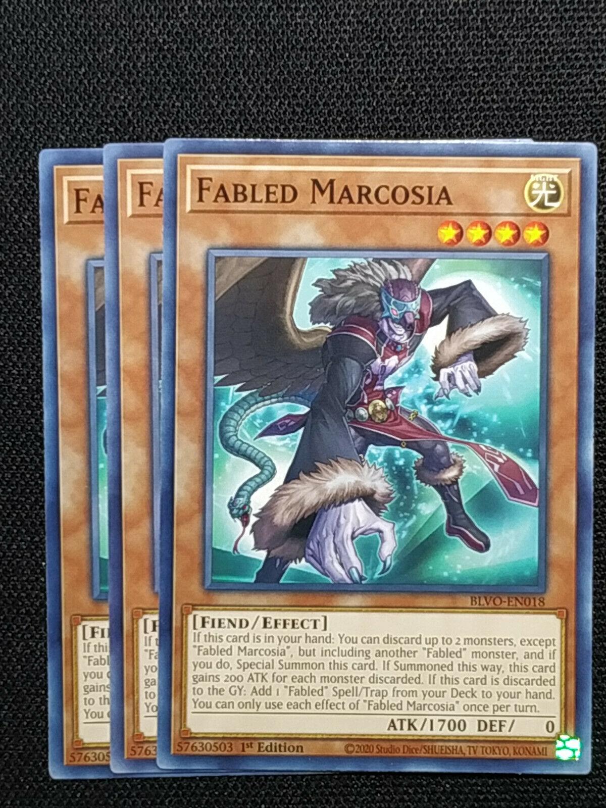 Fabled Marcosia BLVO-EN018 YuGiOh Blazing Vortex