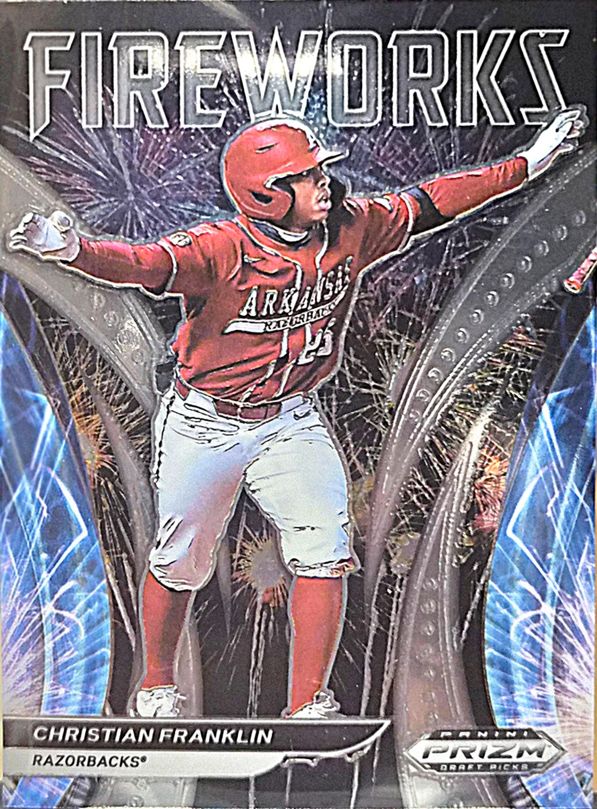 Christian Franklin #F-CF 2021 Panini Prizm Draft Picks Fireworks Baseball