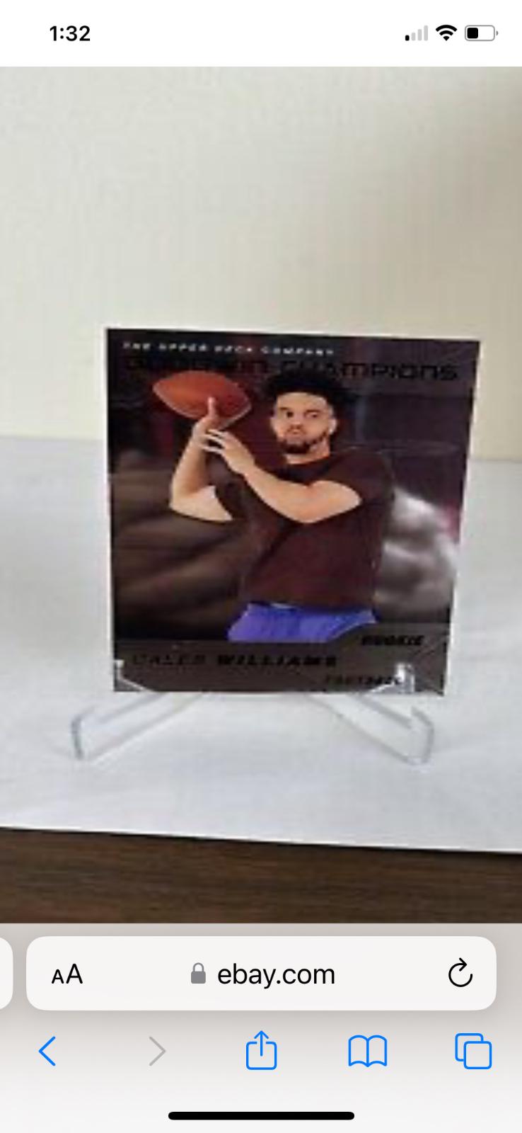 Caleb Williams #P40 Basketball Cards 2023 Upper Deck Goodwin Champions Platinum