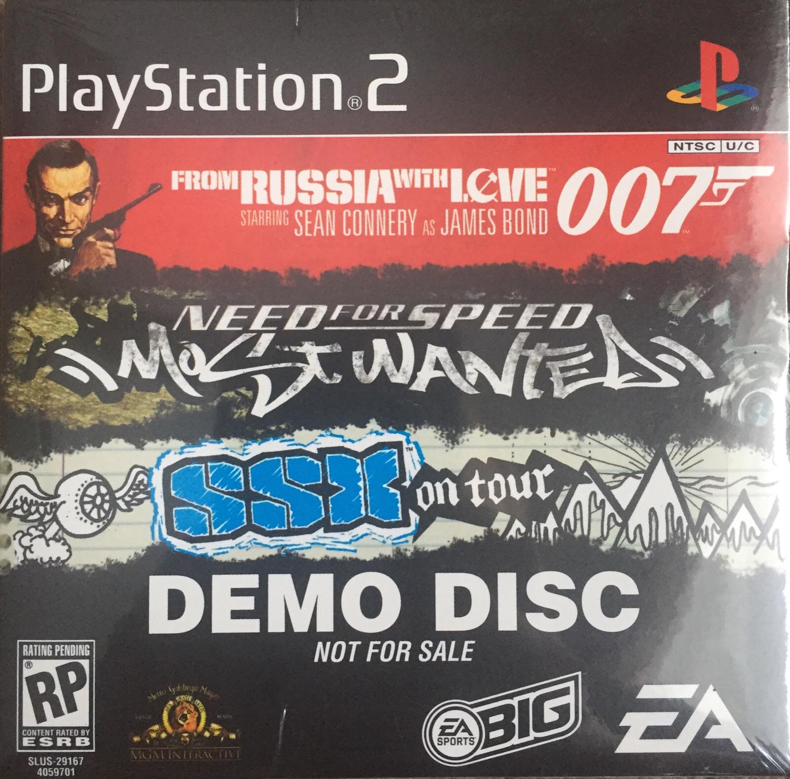 Demo Disc: 007 + Need for Speed + SSX Playstation 2