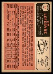 Back | Jim Lefebvre Baseball Cards 1966 Topps