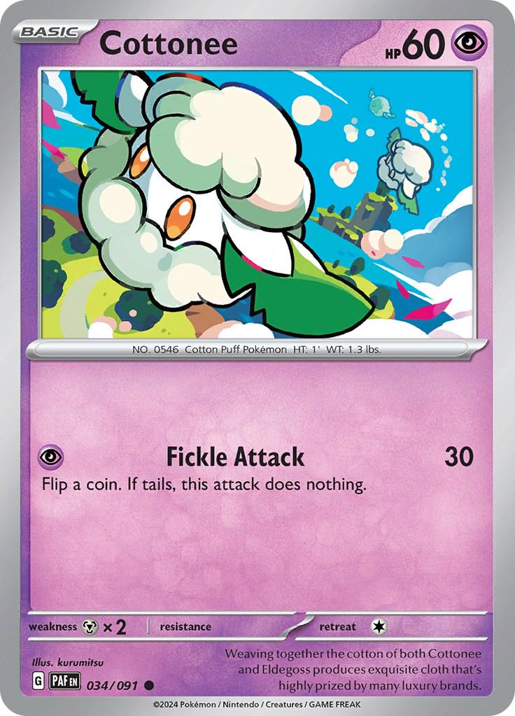 Cottonee #34 Pokemon Paldean Fates