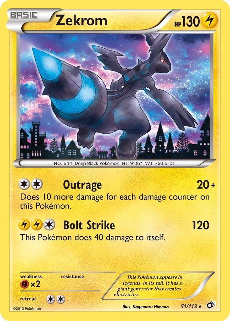 Zekrom #51 Pokemon Legendary Treasures