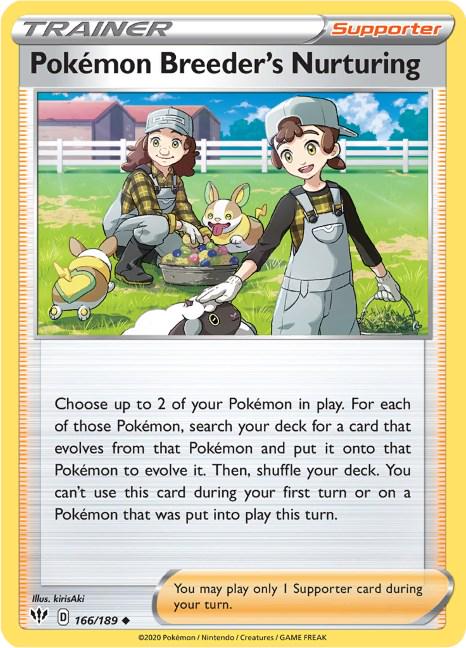 Pokemon Breeder's Nurturing #166 Pokemon Darkness Ablaze