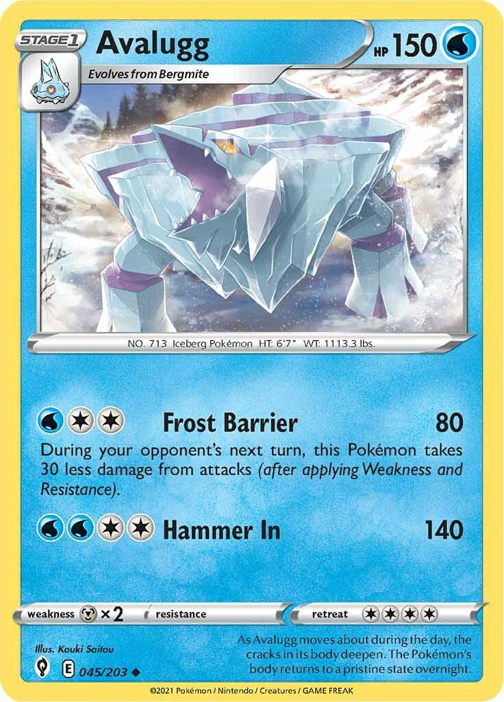 Avalugg #45 Pokemon Evolving Skies