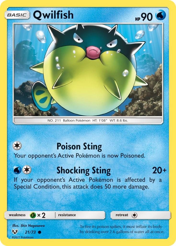Qwilfish #21 Pokemon Shining Legends
