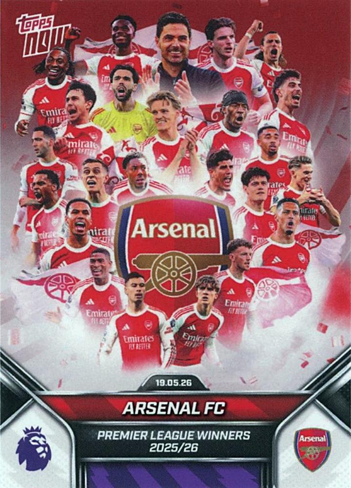 Arsenal #199 2025 Topps Now Premier League