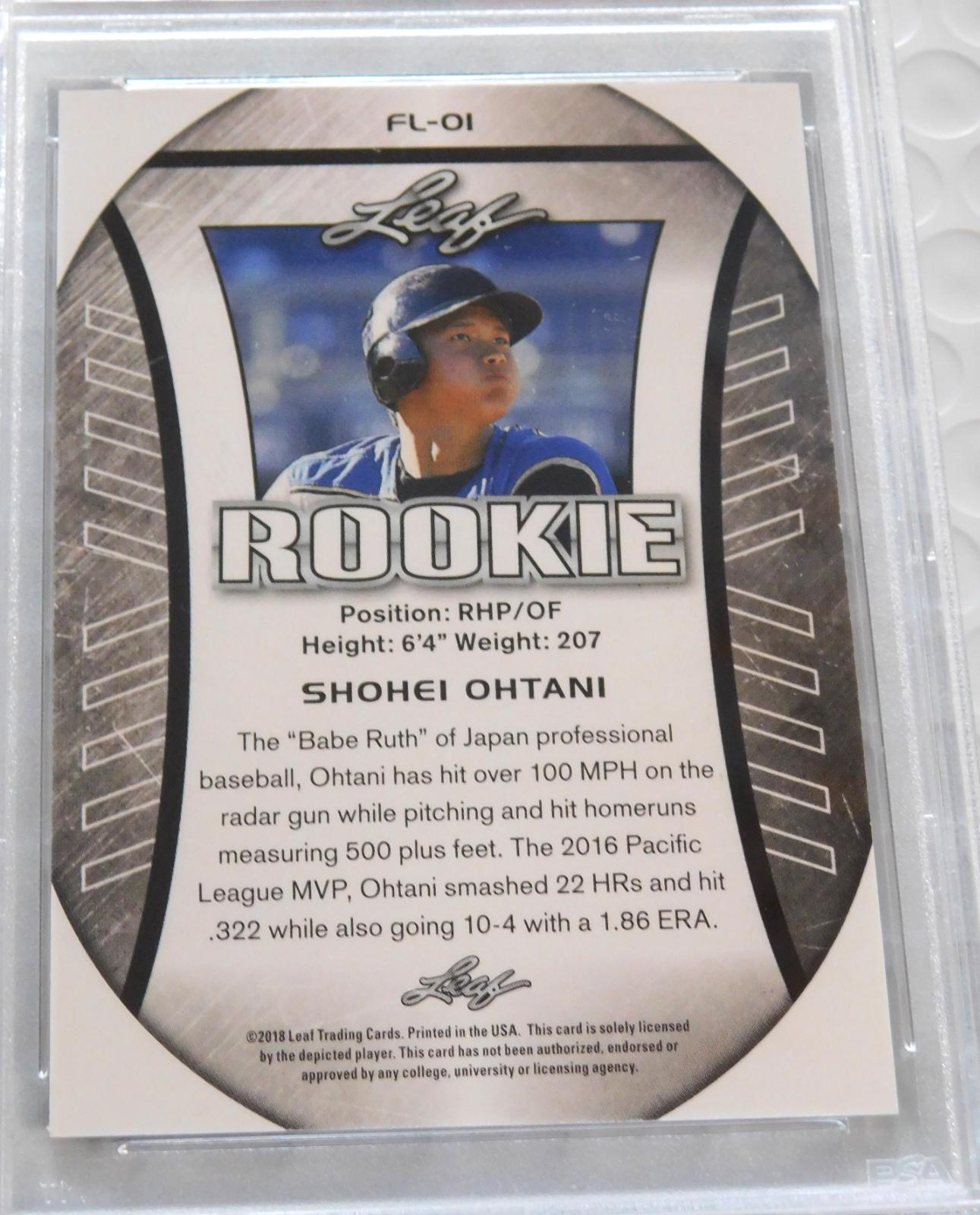 SHOHEI OHTANI #FL-01 Prices [Rookie] | 2018 Leaf Rookie Ohtani ...