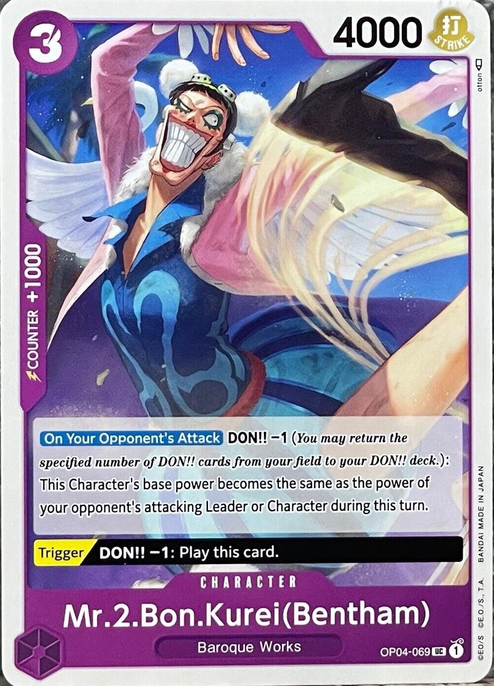 Mr.2.Bon.Kurei Bentham OP04-069 One Piece Kingdoms of Intrigue