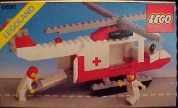 Red Cross Helicopter #6691 LEGO Town