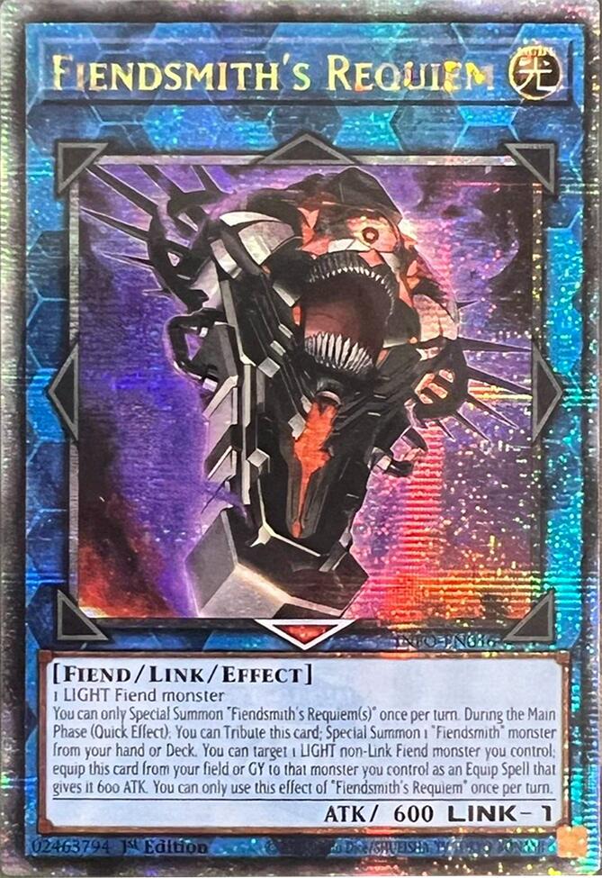 Fiendsmith's Requiem [Quarter Century Secret Rare] INFO-EN046 Prices |  YuGiOh The Infinite Forbidden | YuGiOh Cards