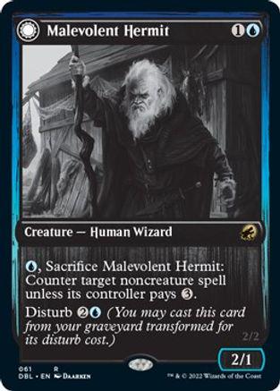 Malevolent Hermit #61 Magic Innistrad: Double Feature