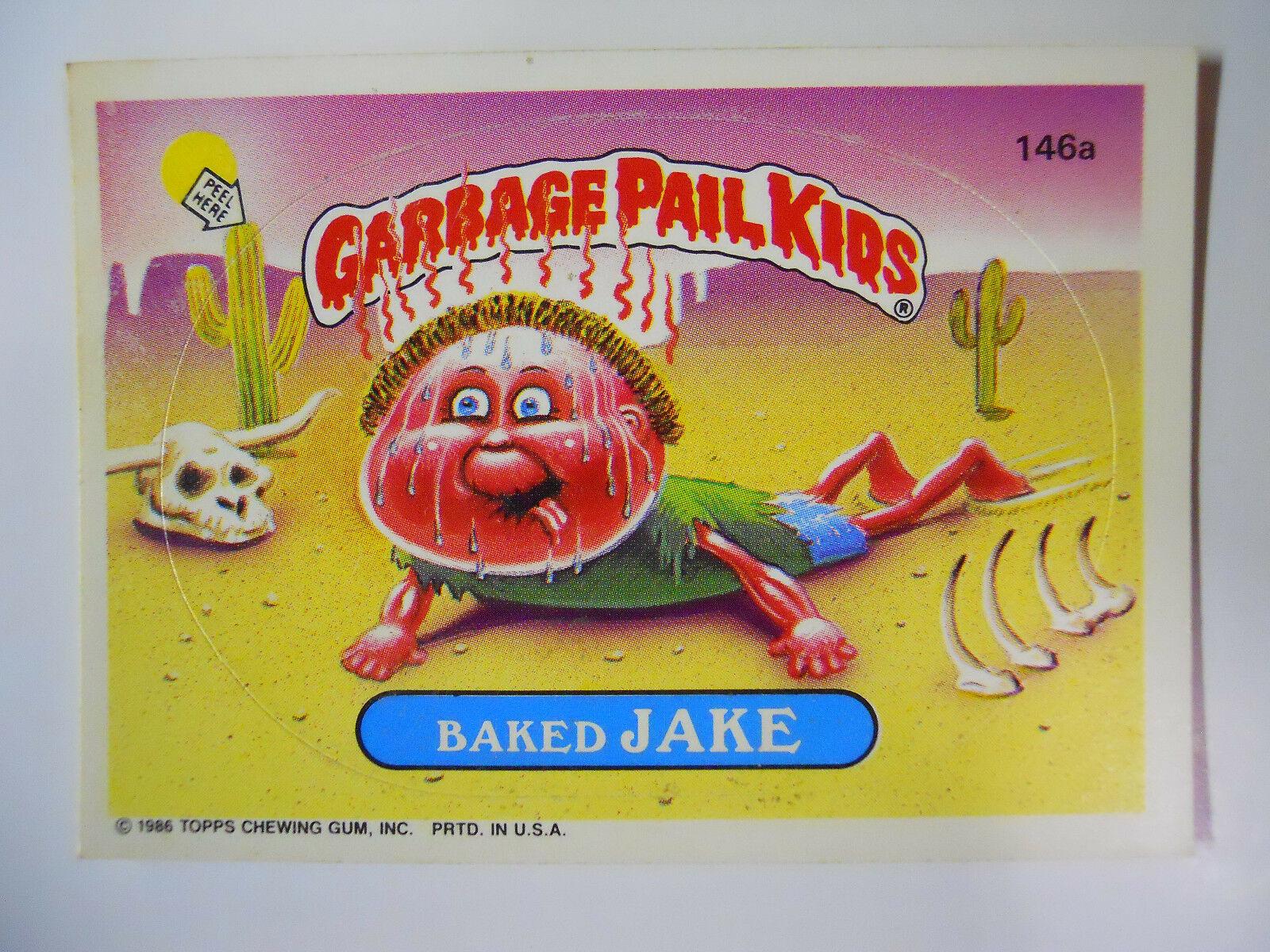 Baked JAKE #146a 1986 Garbage Pail Kids
