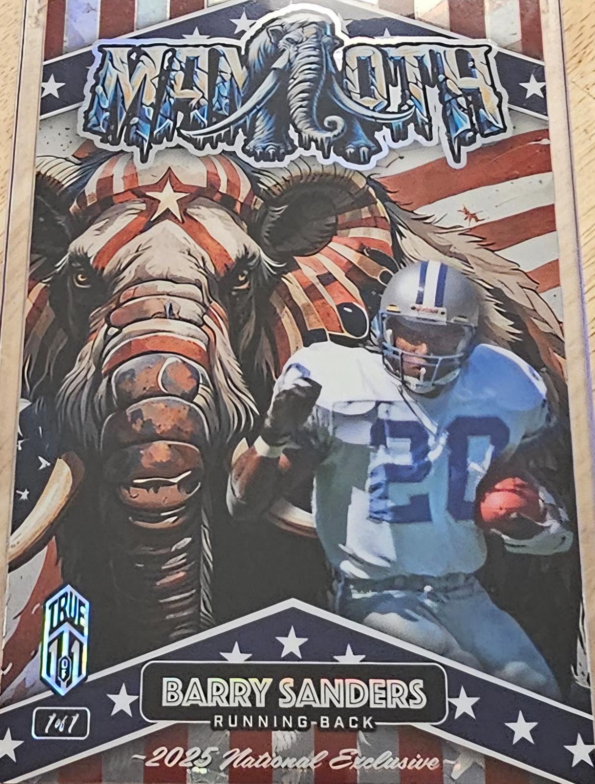 Barry Sanders #DMMTA09-BS 2025 Wild Card Patriotic Mammoths Football