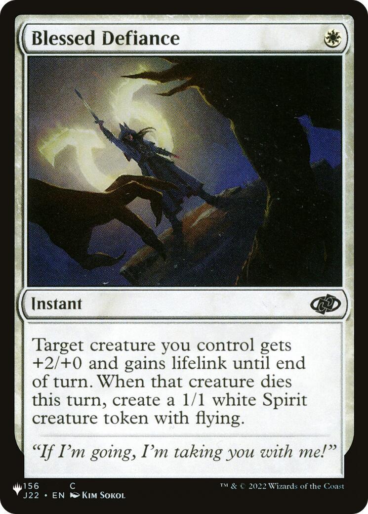 Blessed Defiance (Magic The List Reprints)