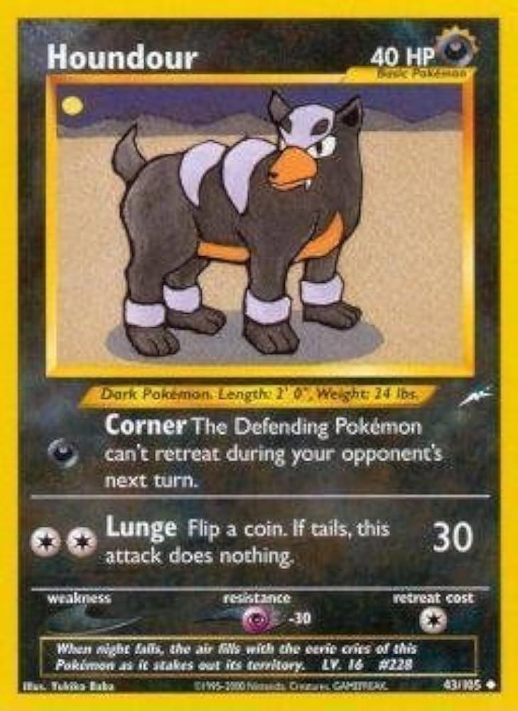 Houndour #43 Pokemon Neo Destiny