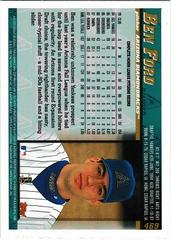 Back Of Card | Ben Ford Baseball Cards 1998 Topps