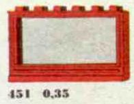 1 x 6 x 3 Window #451 LEGO Classic