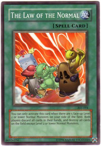 The Law of the Normal AST-094 YuGiOh Ancient Sanctuary