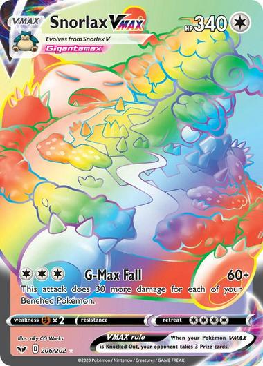 Snorlax VMax #206 Cover Art