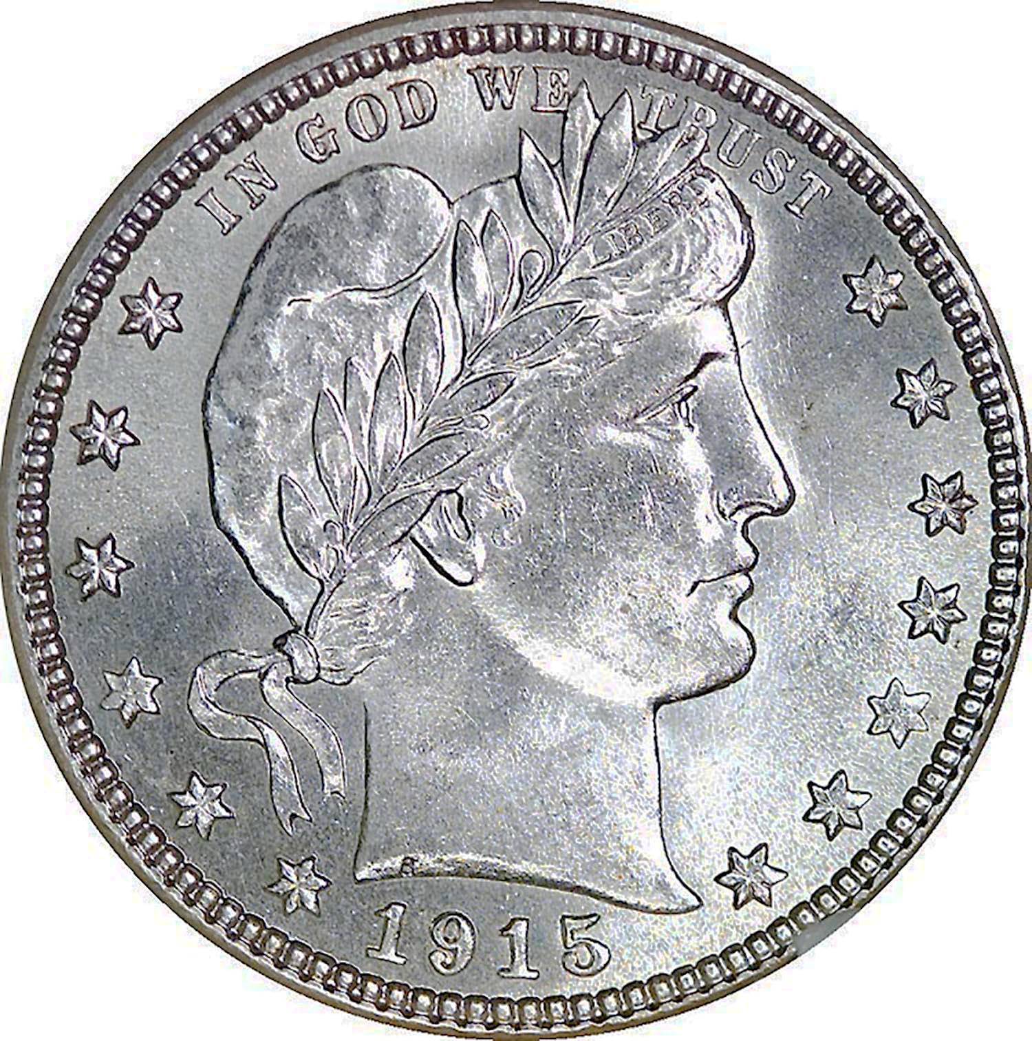 1915 S Coins Barber Quarter