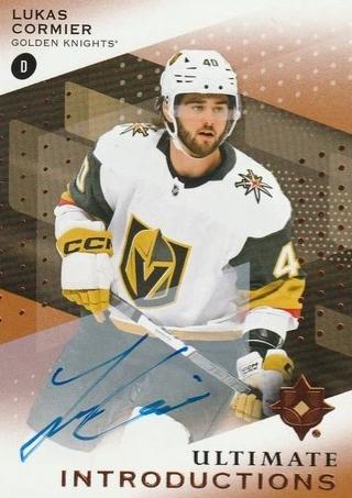 Lukas Cormier #UI-LC 2024 Ultimate Collection Introductions Autograph Hockey